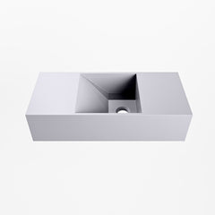 MONDIAZ TYNE 50cm fontein solid surface kleur Cale. Positie wastafel rechts