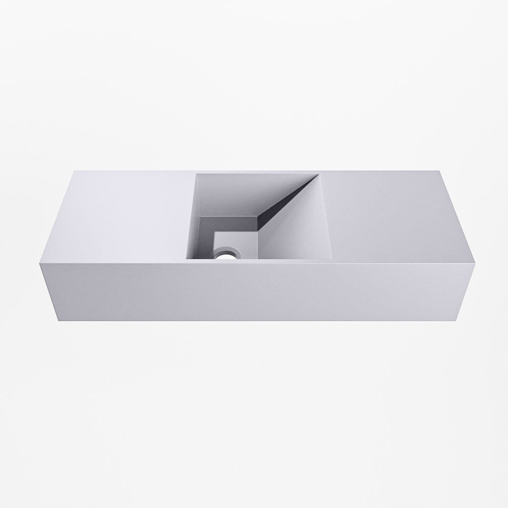 MONDIAZ TYNE 60cm fontein solid surface kleur Cale. Positie wastafel midden