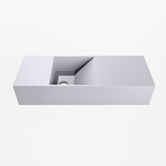MONDIAZ TYNE 60cm fontein solid surface kleur Cale. Positie wastafel links