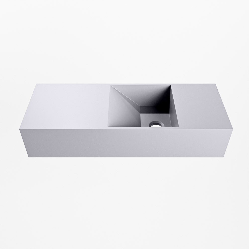MONDIAZ TYNE 60cm fontein solid surface kleur Cale. Positie wastafel rechts
