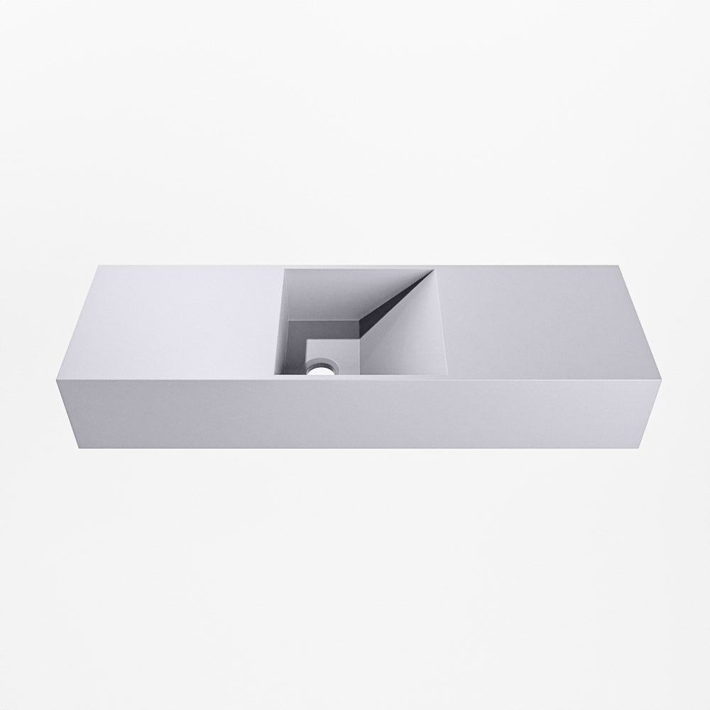 MONDIAZ TYNE 70cm fontein solid surface kleur Cale. Positie wastafel midden