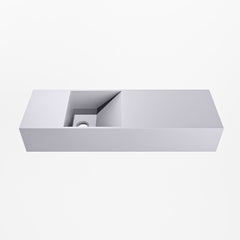 MONDIAZ TYNE 70cm fontein solid surface kleur Cale. Positie wastafel links