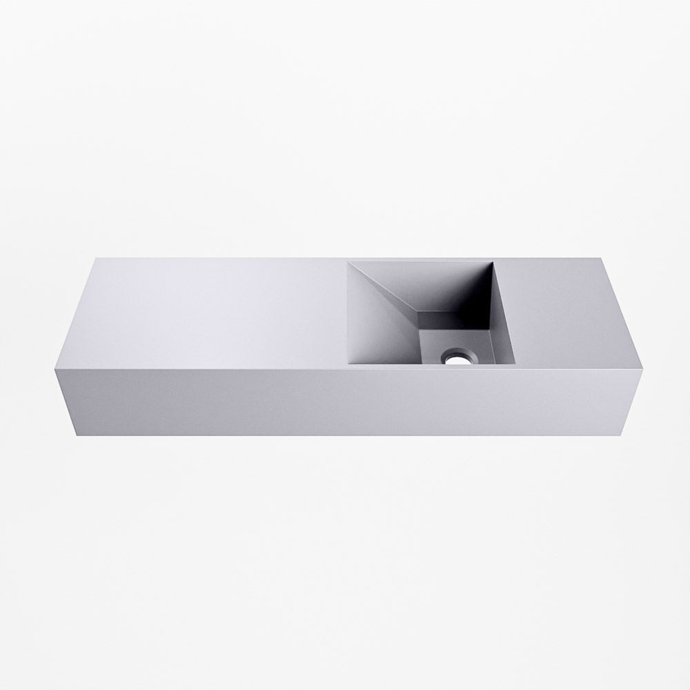 MONDIAZ TYNE 70cm fontein solid surface kleur Cale. Positie wastafel rechts