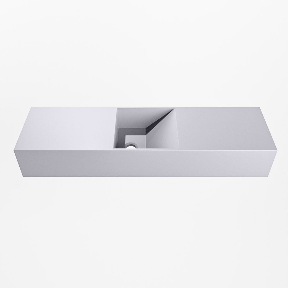 MONDIAZ TYNE 80cm fontein solid surface kleur Cale. Positie wastafel midden