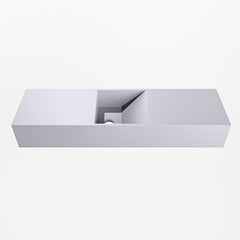 MONDIAZ TYNE 80cm fontein solid surface kleur Cale. Positie wastafel midden