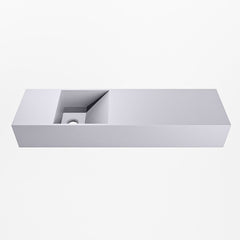 MONDIAZ TYNE 80cm fontein solid surface kleur Cale. Positie wastafel links
