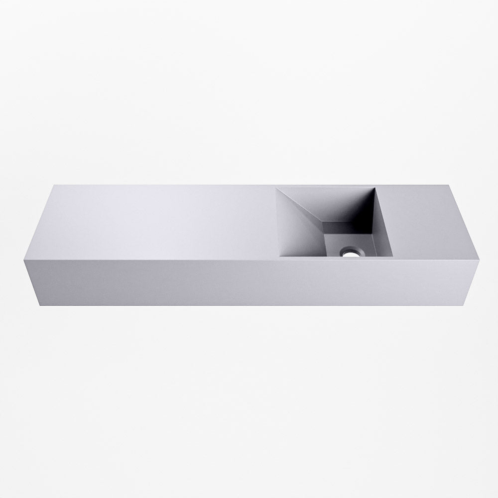 MONDIAZ TYNE 80cm fontein solid surface kleur Cale. Positie wastafel rechts