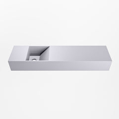 MONDIAZ TYNE 90cm fontein solid surface kleur Cale. Positie wastafel links