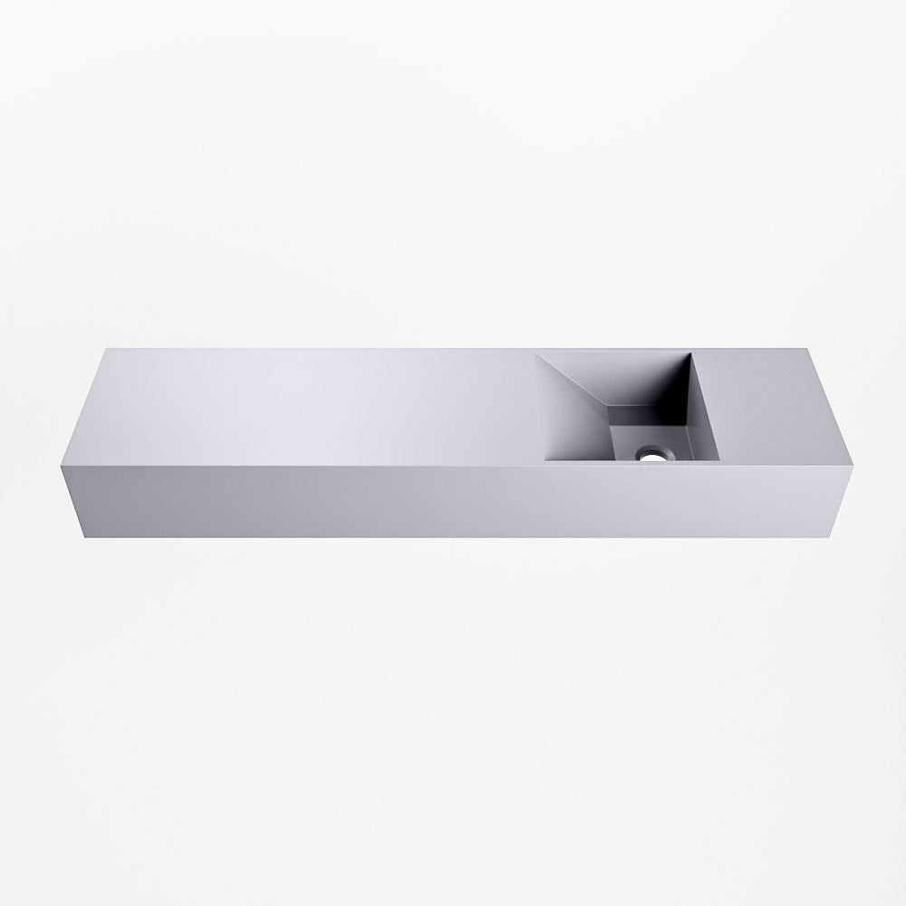 MONDIAZ TYNE 90cm fontein solid surface kleur Cale. Positie wastafel rechts