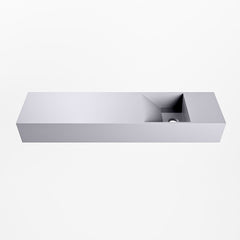 MONDIAZ TYNE 90cm fontein solid surface kleur Cale. Positie wastafel rechts