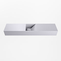 MONDIAZ TYNE 100cm fontein solid surface kleur Cale. Positie wastafel midden
