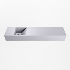 MONDIAZ TYNE 100cm fontein solid surface kleur Cale. Positie wastafel links