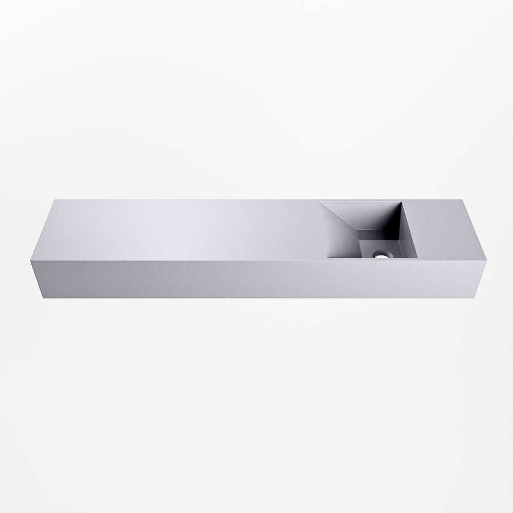MONDIAZ TYNE 100cm fontein solid surface kleur Cale. Positie wastafel rechts