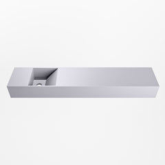 MONDIAZ TYNE 110cm fontein solid surface kleur Cale. Positie wastafel links