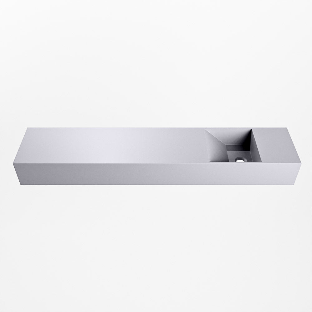 MONDIAZ TYNE 110cm fontein solid surface kleur Cale. Positie wastafel rechts