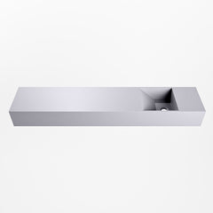 MONDIAZ TYNE 110cm fontein solid surface kleur Cale. Positie wastafel rechts