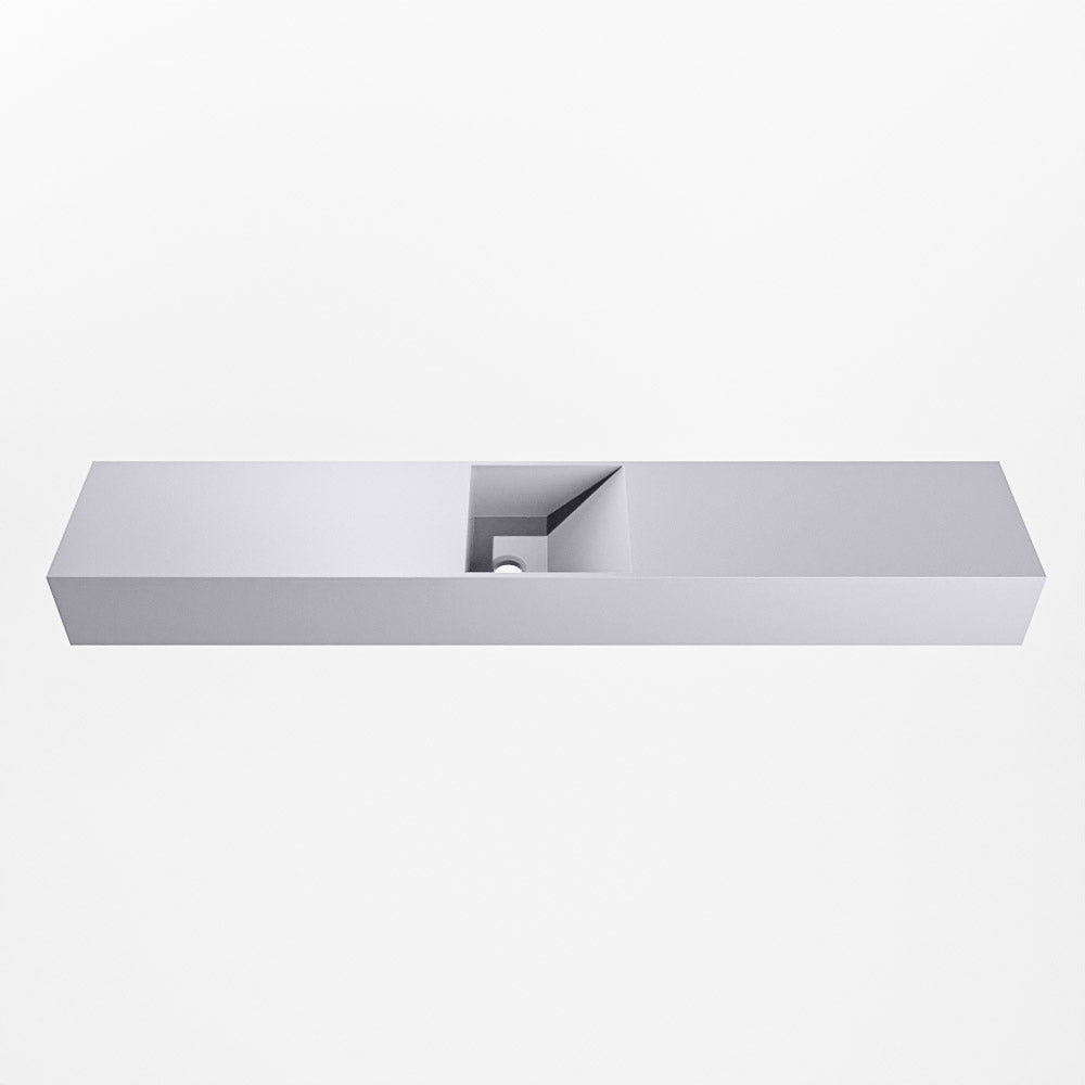 MONDIAZ TYNE 120cm fontein solid surface kleur Cale. Positie wastafel midden