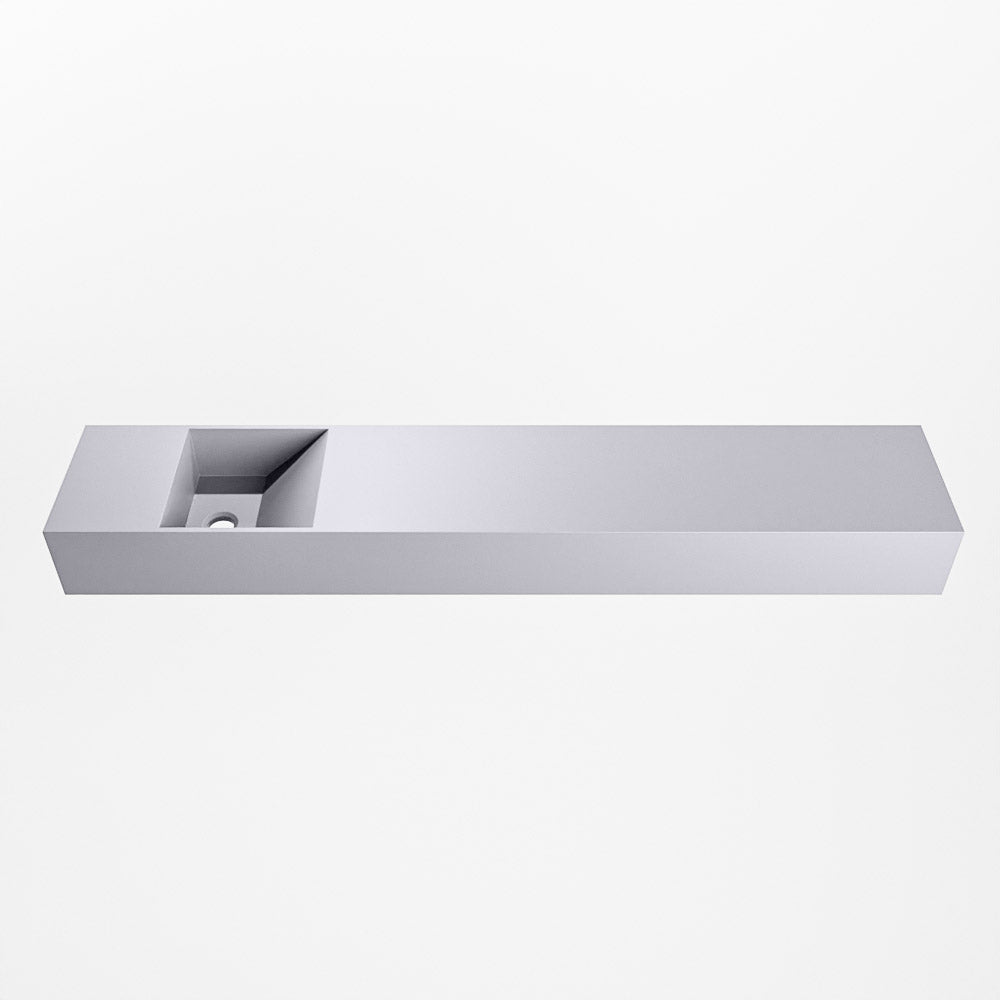 MONDIAZ TYNE 120cm fontein solid surface kleur Cale. Positie wastafel links