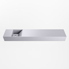 MONDIAZ TYNE 120cm fontein solid surface kleur Cale. Positie wastafel links