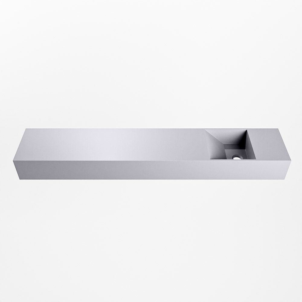 MONDIAZ TYNE 120cm fontein solid surface kleur Cale. Positie wastafel rechts