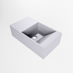 MONDIAZ TYNE 40cm fontein solid surface kleur Cale. Positie wastafel links