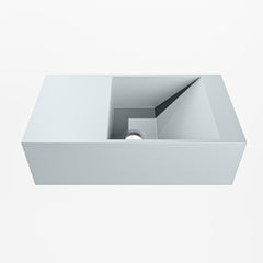 MONDIAZ TYNE 40cm fontein solid surface kleur Clay. Positie wastafel links