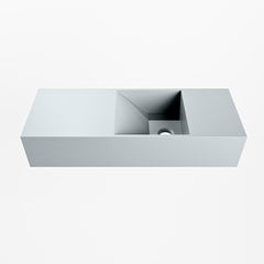 MONDIAZ TYNE 60cm fontein solid surface kleur Clay. Positie wastafel rechts