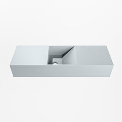 MONDIAZ TYNE 70cm fontein solid surface kleur Clay. Positie wastafel midden