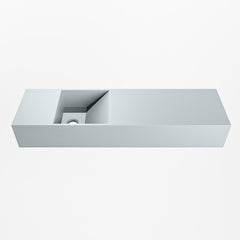MONDIAZ TYNE 80cm fontein solid surface kleur Clay. Positie wastafel links