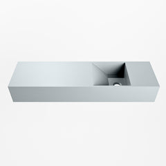 MONDIAZ TYNE 80cm fontein solid surface kleur Clay. Positie wastafel rechts
