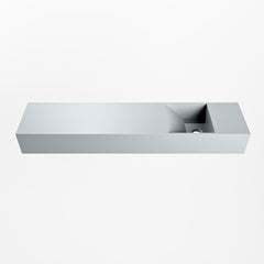 MONDIAZ TYNE 100cm fontein solid surface kleur Clay. Positie wastafel rechts