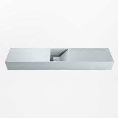 MONDIAZ TYNE 110cm fontein solid surface kleur Clay. Positie wastafel midden