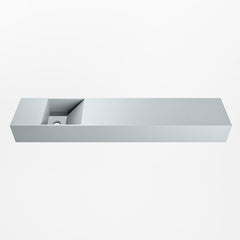 MONDIAZ TYNE 110cm fontein solid surface kleur Clay. Positie wastafel links