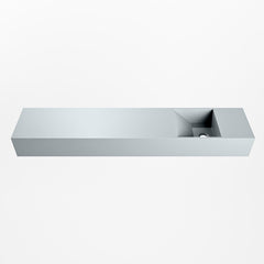 MONDIAZ TYNE 110cm fontein solid surface kleur Clay. Positie wastafel rechts