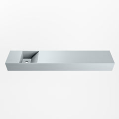 MONDIAZ TYNE 120cm fontein solid surface kleur Clay. Positie wastafel links