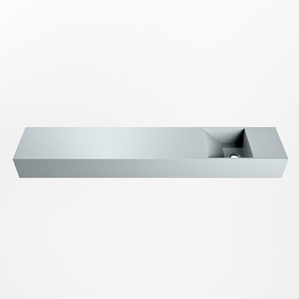 MONDIAZ TYNE 120cm fontein solid surface kleur Clay. Positie wastafel rechts