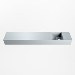 MONDIAZ TYNE 120cm fontein solid surface kleur Clay. Positie wastafel rechts
