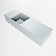 MONDIAZ TYNE 70cm fontein solid surface kleur Clay. Positie wastafel links