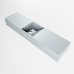 MONDIAZ TYNE 90cm fontein solid surface kleur Clay. Positie wastafel midden