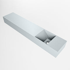 MONDIAZ TYNE 110cm fontein solid surface kleur Clay. Positie wastafel rechts