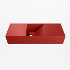 MONDIAZ TYNE 60cm fontein solid surface kleur Fire. Positie wastafel midden