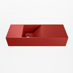 MONDIAZ TYNE 60cm fontein solid surface kleur Fire. Positie wastafel links