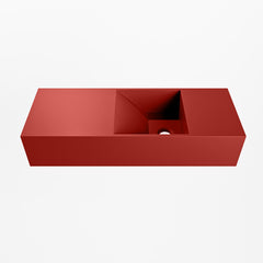 MONDIAZ TYNE 60cm fontein solid surface kleur Fire. Positie wastafel rechts