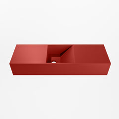 MONDIAZ TYNE 70cm fontein solid surface kleur Fire. Positie wastafel midden