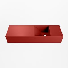 MONDIAZ TYNE 70cm fontein solid surface kleur Fire. Positie wastafel rechts