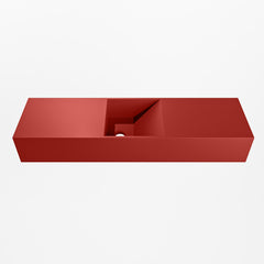 MONDIAZ TYNE 80cm fontein solid surface kleur Fire. Positie wastafel midden