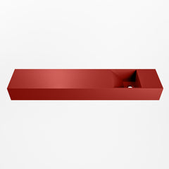 MONDIAZ TYNE 110cm fontein solid surface kleur Fire. Positie wastafel rechts