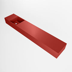MONDIAZ TYNE 120cm fontein solid surface kleur Fire. Positie wastafel links
