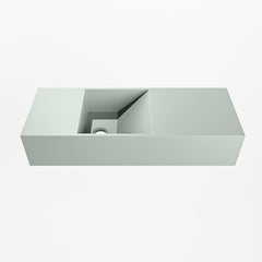 MONDIAZ TYNE 60cm fontein solid surface kleur Greey. Positie wastafel links