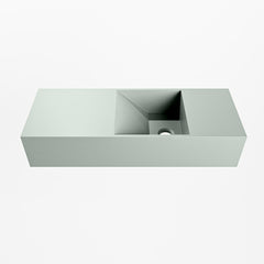 MONDIAZ TYNE 60cm fontein solid surface kleur Greey. Positie wastafel rechts